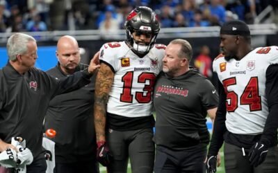Golpe severo: Mike Evans fuera tras conmoción en partido NFL